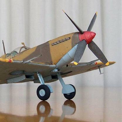 BNF 1/33 Scale 3D Paper Spitfire Fighter Airplane Aircraft Model DIY Toys