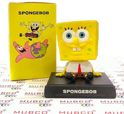 Mubco SpongeBob SquarePants Bobble Head Shaking Figure Car Dashboard Phone Holder Toys