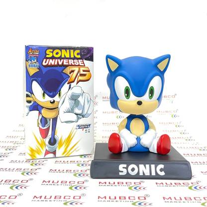 Mubco Sonic The Hedgehog Bobble Head Shaking Figure Car Dashboard Phone Holder ToyGift