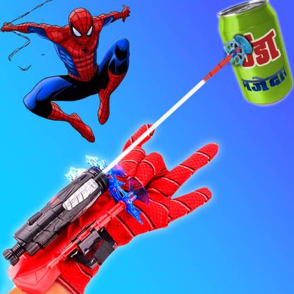 Uneeke Shape Spiderman web shooter toy gadget for kids cosplay, dart launcher gun with gloves