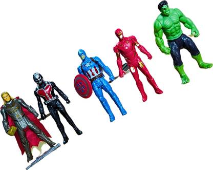 RITHU Avengers Action Figure Set Marvel Superhero Toys Iron Man,Hulk