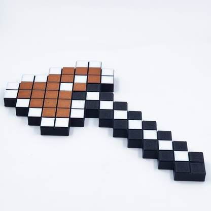 CUBIX3D Minecraft Style Pixel Axe Toy | 3D Block Style for Kids & Gamers | Action Toy