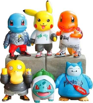 RVM Toys Set of 6 Pcs 10 cm Pokemon Action Figure Miniature Toy Dashboard,Cake Topper
