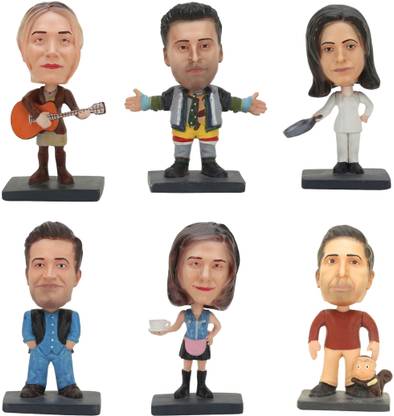 Insain F.R.I.E.N.D.S.Bobblehead (All 6 Combo) | 10 cms | Resin | Friends TV Show