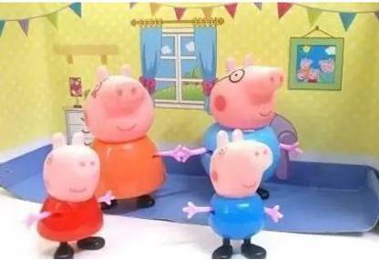 MKS TOYZONE Peppa Pig Family Set of 4, Best Gift for Kids George Daddy Pig Mommy Pig