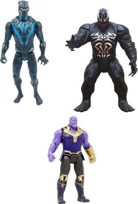 khilona waala Black Panther Venom & Thanos Superheroes Toys Best for Kids Birthday Gift Pack