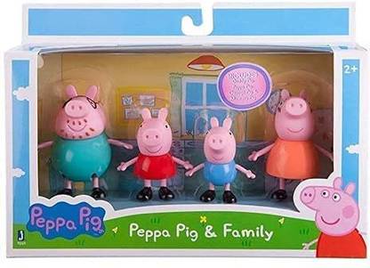 A TO Z BABY WORKS Pig Family Set of 4 pcs Daddy Pig,Mummy Pig,George and Peppa (Pig-4)