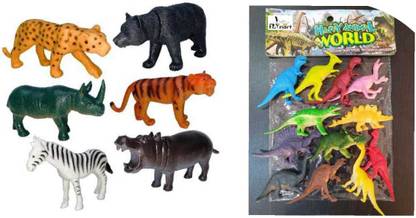 manish WILD ANIMALS PLASTIC TOY SET