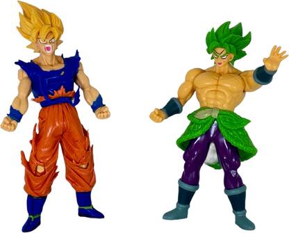 iouche Pack Of Two DBZ Anime Super Saiyan & BROLLY Anime Action Figure