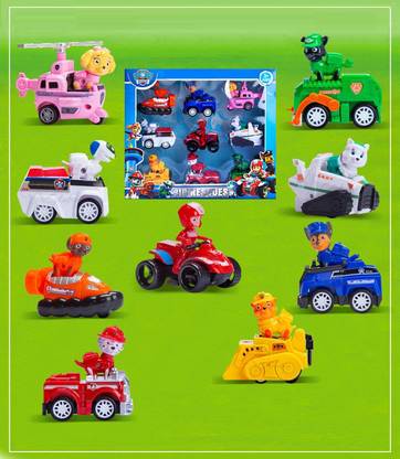 Globular Ready to Attack Team Mission Pup Buddies Dogs with Vehicles Pull Back Toy