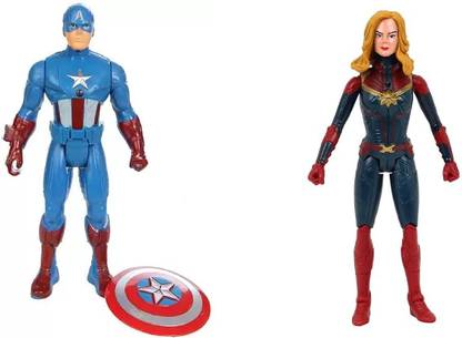 khilona waala Combo Of Avenger Heroes Captain America & Wonder Woman Toy