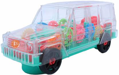 The Yogis SUV Jeep Car Concept Musical 3D with 360 Degree Rotation, Visible Colored