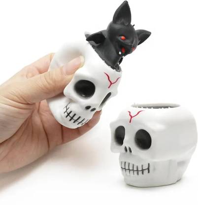 Mallexo Halloween Squeeze Skull Shape Autism Sensory Stress & Anxiety Relief Hand Toy