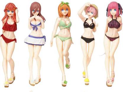 RVM Toys Set of 5 Quintessential Quintuplets Anime Figures 15 cm for Office Study Table