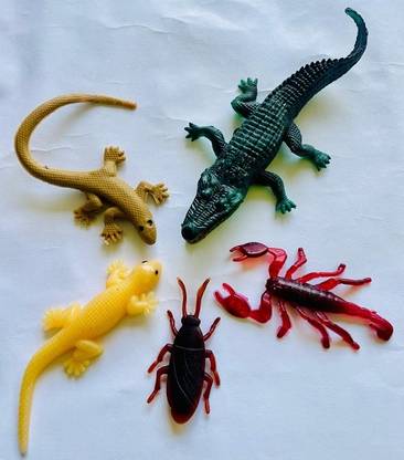 Tik C Rubber crocodile lizard scorpion gang set