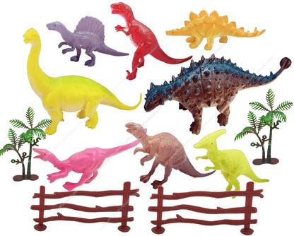 manish Dinosaur Toy Set of 8 Pcs - Animals Figures Toys for Kids,Boys