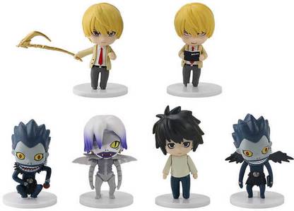 RVM Toys Anime Death Note Action Figure Set of 6 10CM Toy for Car Dashboard, Cake Topper