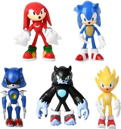 RVM Toys Sonic Hedgehog Set of 5 Action Figure 12cm Collectible Car Cake Table Toy D3