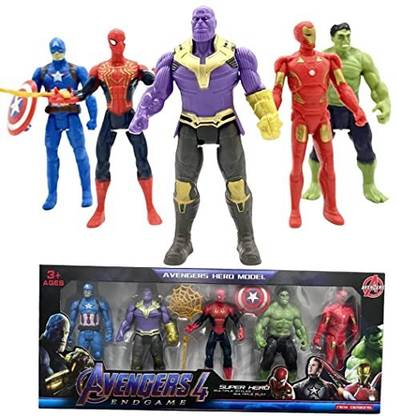 AANAV Toy Set of 5 Super/Action Hero Figure Avengers For Kids