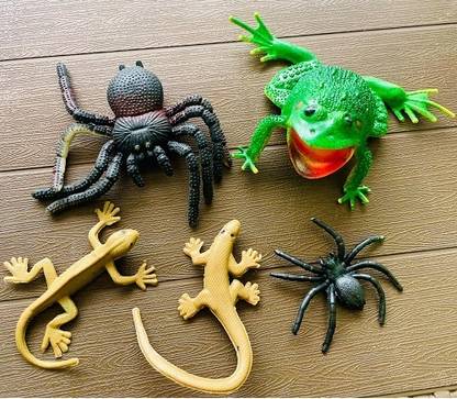 Tik C Rubber spider frog lizard toys for kids
