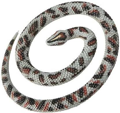 CJ CHILDREN Realistic Rubber Snake Python Rock - Brown (26-Inch)