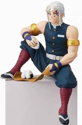 funfob Demon Slayer Tengen Uzui Eating Cute Action Figure | Height 15CM (Tengen Eating)