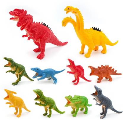 Skstore Dinosaur Toy 2 PC BIG DINO 8 PC EMPTY DINO ( 3 FACE / 2 FACE) Dinosaur Toys