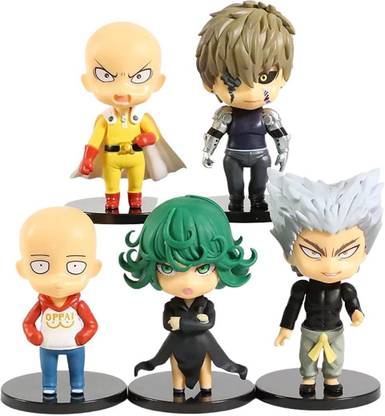 RVM Toys Set of 5 One Punch Man Anime Figures 10cm Toy Car Dashboard Study Table Toy