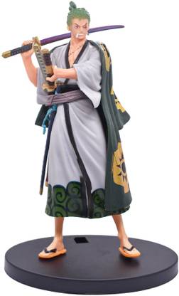 Masi Traders One Piece Zoro Wano Action Figure Collectible Statue (Roronoa Zoro Wano)