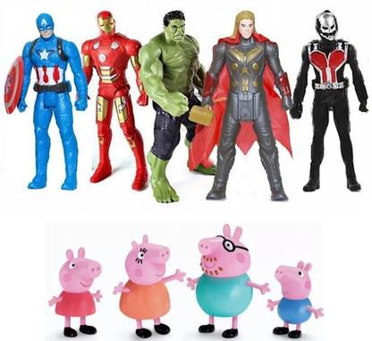 RIGHT SEARCH PEPPA PIG + ACTION AVANGER TOY SET