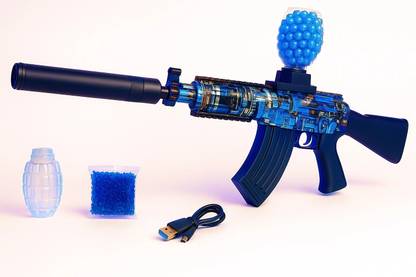 Kidzkollection AK47 Electric & Manual Silencer Gel Bullet Toy Gun