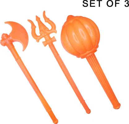 Confidence Kids Lord Hanuman Gadha and Shivji Trishul Toy Set for Children