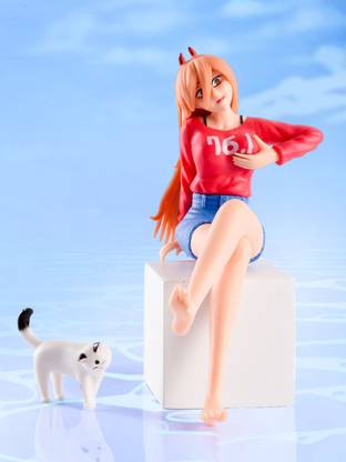 ComicSense Chainsaw Man Anime Power Figurine, Anime Waifu Action Figure Collectible