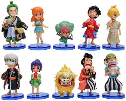 Augen One Piece Set of 10 Action Figure Limited Edition(8cm)(Pack of 10)