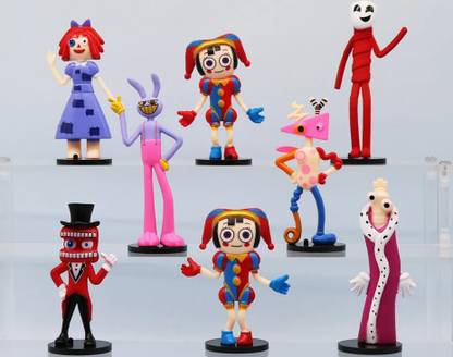 Delite New Amazing Digital Circus 8 Jokers Horror Cartoon Mini Figures Toy Models