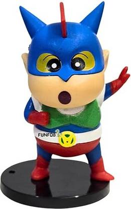 funfob Shinchan Action Figure Toy Height -8cm Collectible(Action Kamen Dress)