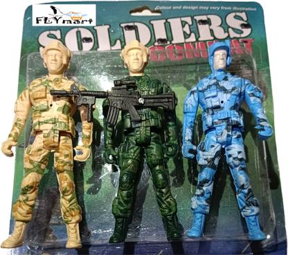 FLYmart Battle Free fire Action figure Combat Fighter Army/Military/Navy Soldier (3 in 1