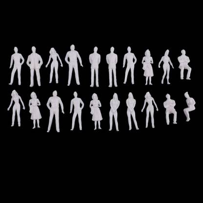 BNF 40 Pieces Scale Unpainted Model People Architectural Figure Miniature