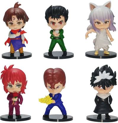 RVM Toys Anime Set of 6 YuYu Hakusho Figures 9-10 cm Toy for Car Dashboard Table