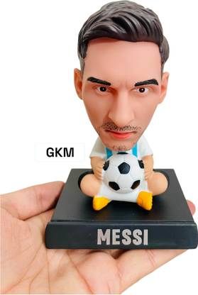 GKM Lionel Messi Bobblehead with Mobile Holder for Car Dashboard