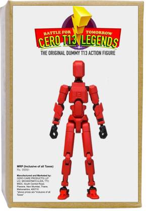 CERO Action Figures Fidget Anime Figures 3D Printed (Black and Red PLA)