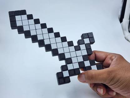 CUBIX3D Minecraft Style Pixel Sword Toy | 3D Block Style for Kids & Gamers