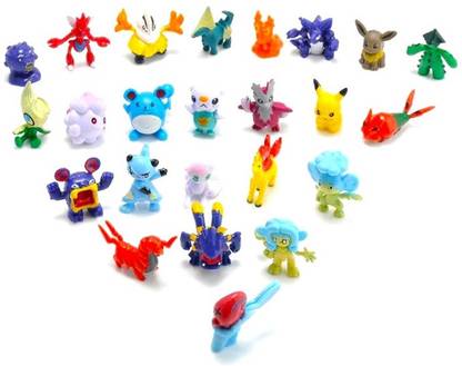 FOZZO-SK Pokemon Cute 24 Pocket Monsters Cartoon Tiny Toys Random Figures Kids Cartoon