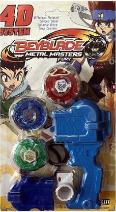 SWASHAA 4D Metal Beyblade Set Beyblade launcher handle 3 in 1 (Multicolor)