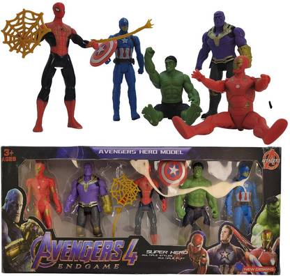 Toyporium Avengers Toys For Kids|Set of 5 Twist & Move Super Hero Action Figure Play Set20
