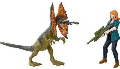 Jurassic World Dominion Claire Dilophosaurus Dinosaur Figure Pack