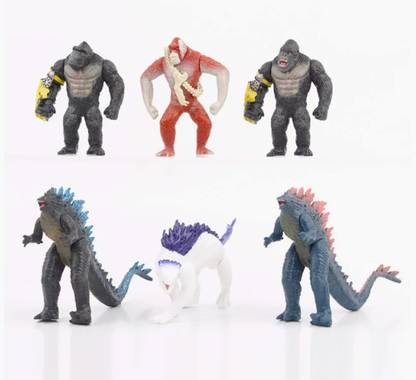 Delite New G x K Empire 6 Mini Figures Godzilla Kong Movie Models King of Monsters