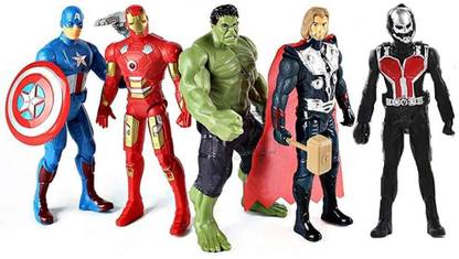 Toyporium Avengers Toys|Set of 5 Twist And Move Super Hero Action Figure For Kids|A29
