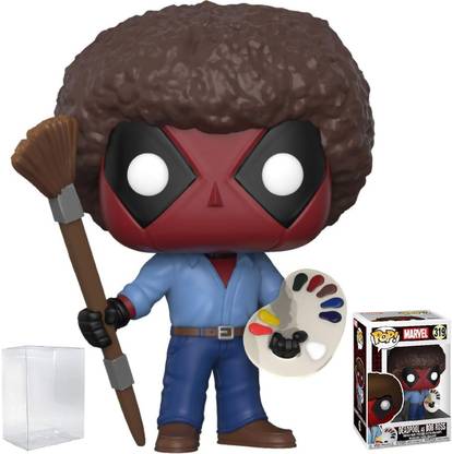 Funko Pop! Marvel X-Men: Deadpool Playtime - Bob Ross Deadpool Vinyl Figure (Bundled w
