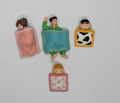 लिटिल तारा Shinchan family sleeping cute collectible figures (Set of 4)